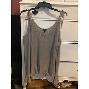 Express sweater with shoulder cut outs! Size large